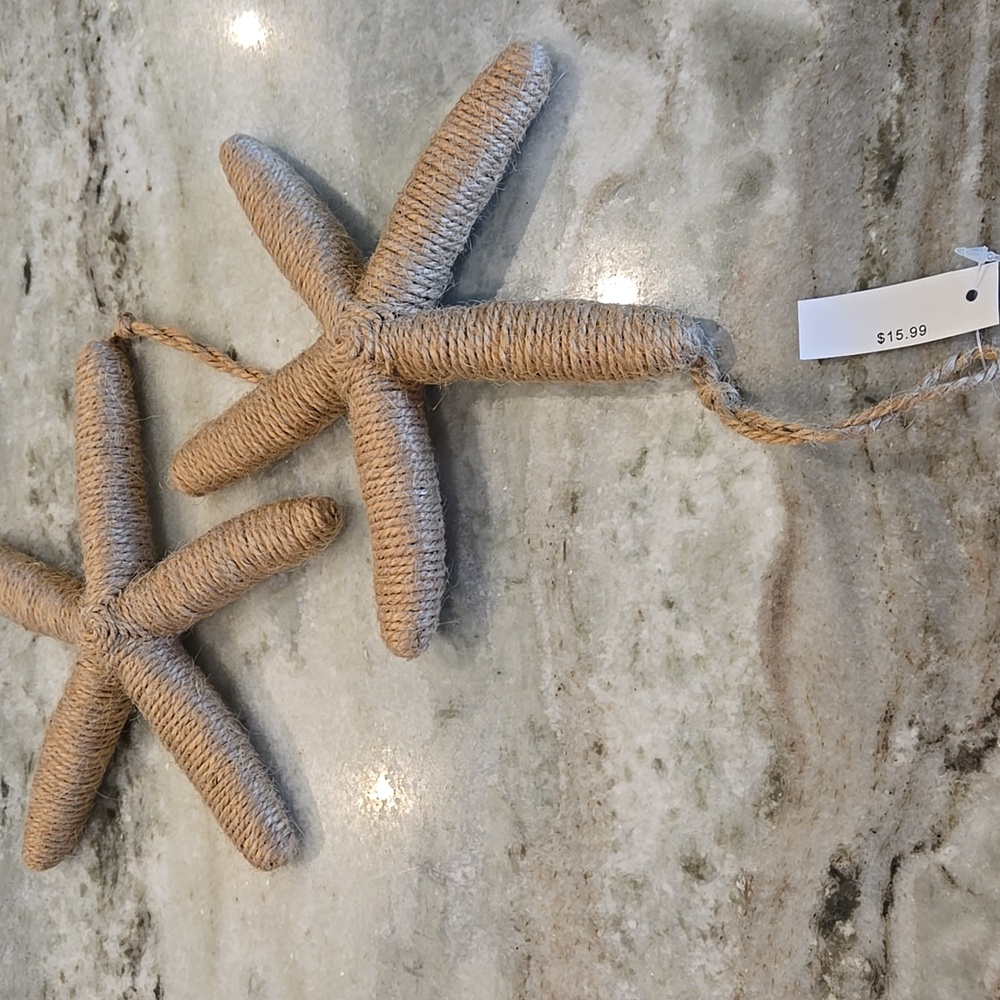 Two Raffia Starfish, NWT! - Picture 2 of 5